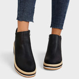 Marcy™ | Zip-Up Platform Ankle Boots