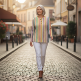 Anna - Colorful Vertical Stripe Sweater