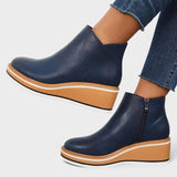 Marcy™ | Zip-Up Platform Ankle Boots