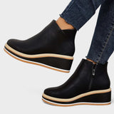 Marcy™ | Zip-Up Platform Ankle Boots