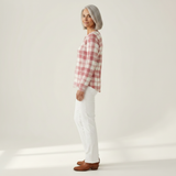 Emma - Blush Plaid Sweater