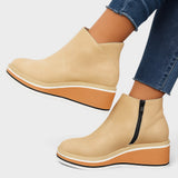 Marcy™ | Zip-Up Platform Ankle Boots
