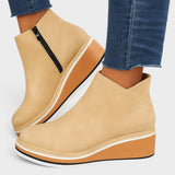 Marcy™ | Zip-Up Platform Ankle Boots