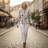 Holly - White Christmas Tree and Bauble Sweater