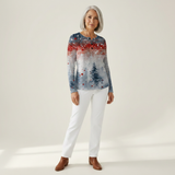 Alice - Light Blue Christmas Tree Sweater