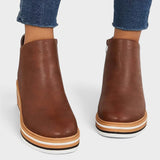 Marcy™ | Zip-Up Platform Ankle Boots