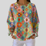 Clara - Colorful Aztec Diamond Sweater