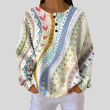 Lillian - Bohemian Border Print Sweater
