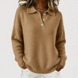 Tara - Cozy Collared Knit Sweater