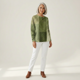 Charlotte - Green Patchwork Sweater