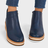 Marcy™ | Zip-Up Platform Ankle Boots