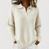 Tara - Cozy Collared Knit Sweater