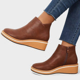 Marcy™ | Zip-Up Platform Ankle Boots