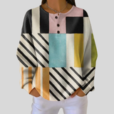 Carrie - Color Block and Stripe Sweater