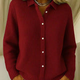 Eloise - Ribbed-Weave Knit Cardigan