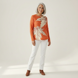 Marion - Orange Maple Leaf Sweater