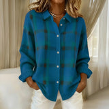 Valerie - Teal Checked Cardigan