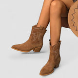 Grace™ | Embroidered Western Ankle Boots