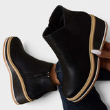 Marcy™ | Zip-Up Platform Ankle Boots