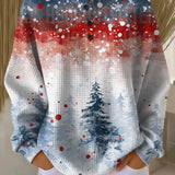 Alice - Light Blue Christmas Tree Sweater