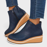 Marcy™ | Zip-Up Platform Ankle Boots