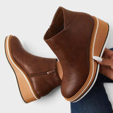 Marcy™ | Zip-Up Platform Ankle Boots