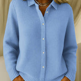 Eloise - Ribbed-Weave Knit Cardigan