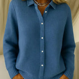 Eloise - Ribbed-Weave Knit Cardigan